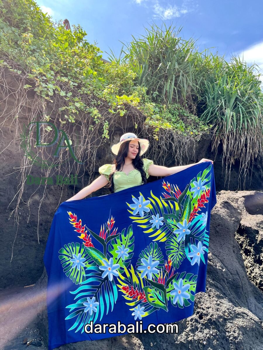 Leaf Blue Lavalava by Darabali