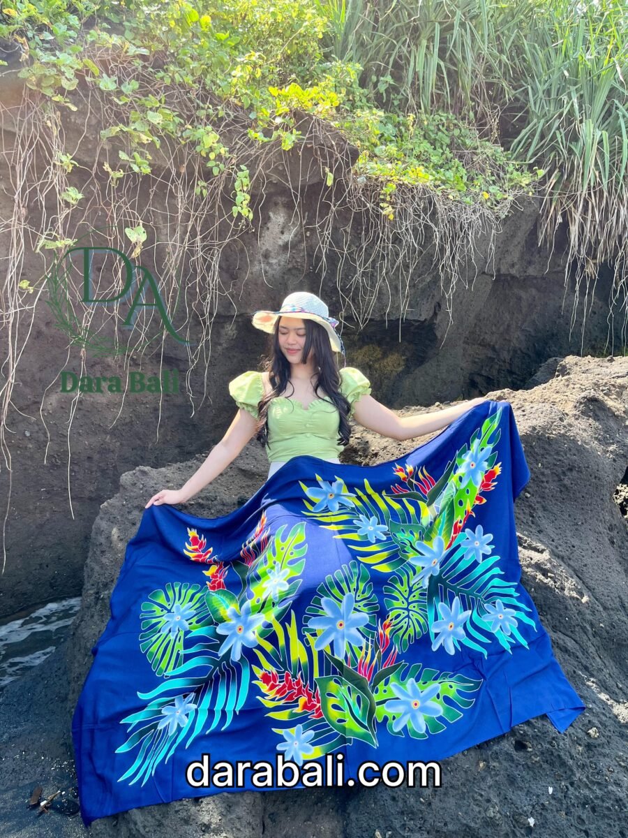 Leaf Blue Lavalava by Darabali