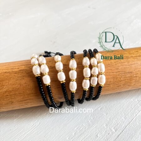 Elegant Beads and Pearl Bracelet by Darabali